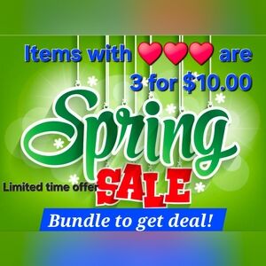 Spring Sale Graphic - Green and Red Promotional Sign